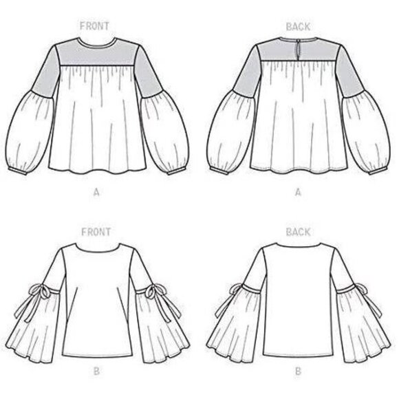 Butterick Lisette B6561 Womens Sewing Pattern Loose-Fit Tops Sizes 6-14 - Picture 3 of 5